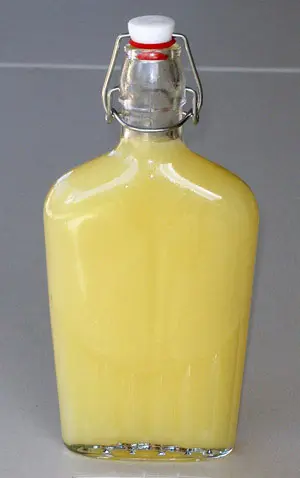 Bottle of Limoncello Lemon Liqueur