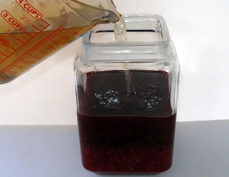 Add Simple Syrup to Blackberry Liqueur